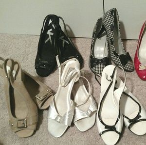 Women's heels, size 8, 7 pairs